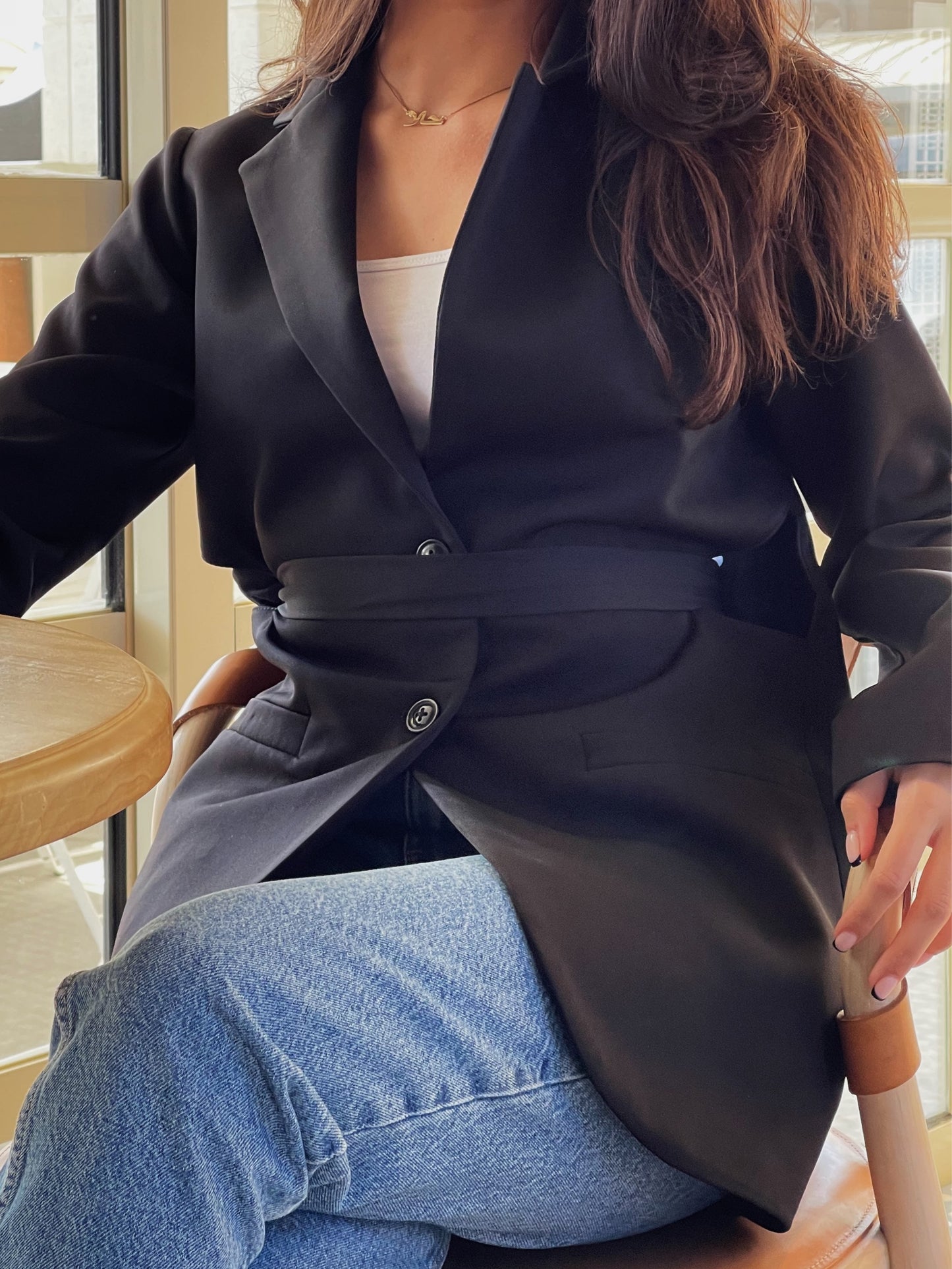 Black Cut Out Blazer